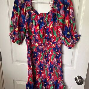 Floral Multicolor Dress skies are blue